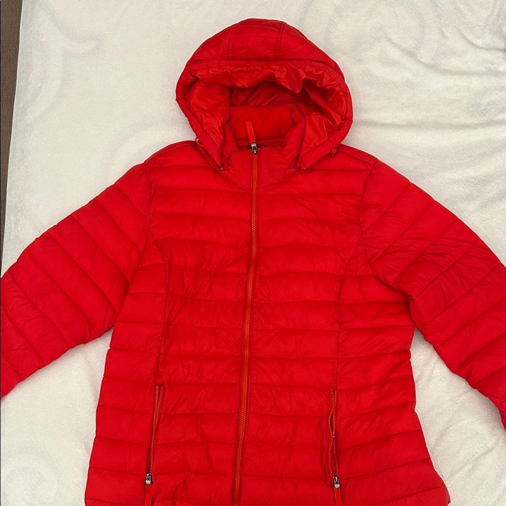 St. John's Bay Vibrant Red Puffer Coat